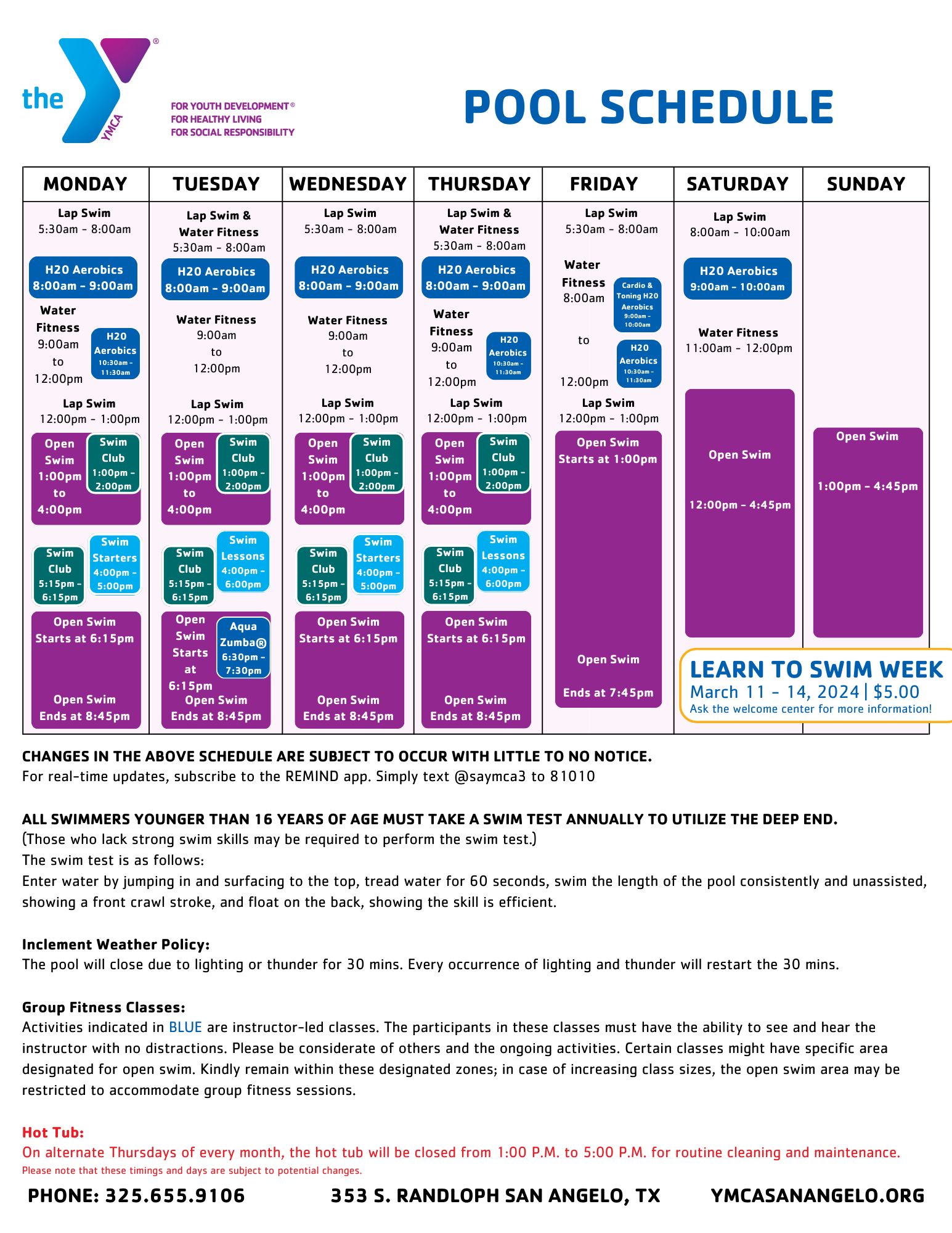 La Fitness Pool Schedule 82 - lqb43mz